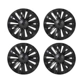 19‘’ Helios Wheel Covers Matt Black For Model Y - TESDADDY