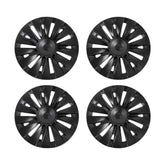 19‘’ Helios Wheel Covers Matt Black For Model Y - TESDADDY