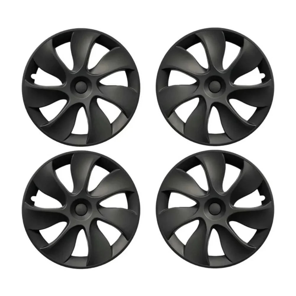 19‘’ Turbine Symmetrical Wheel Covers Matte Black Type A for Model Y - TESDADDY