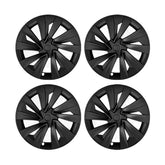 Complete set of 19-inch Matt Black Bladed wheel covers for Model Y 2025–2026