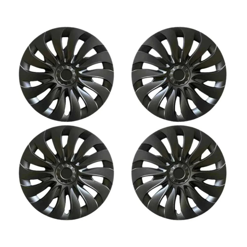 18‘’ Turbine Symmetrical Wheel Covers Matte Black for Model 3 (2024 Highland) - TESDADDY