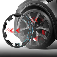 Close-up of the installed 21-inch Performance induction wheel protector