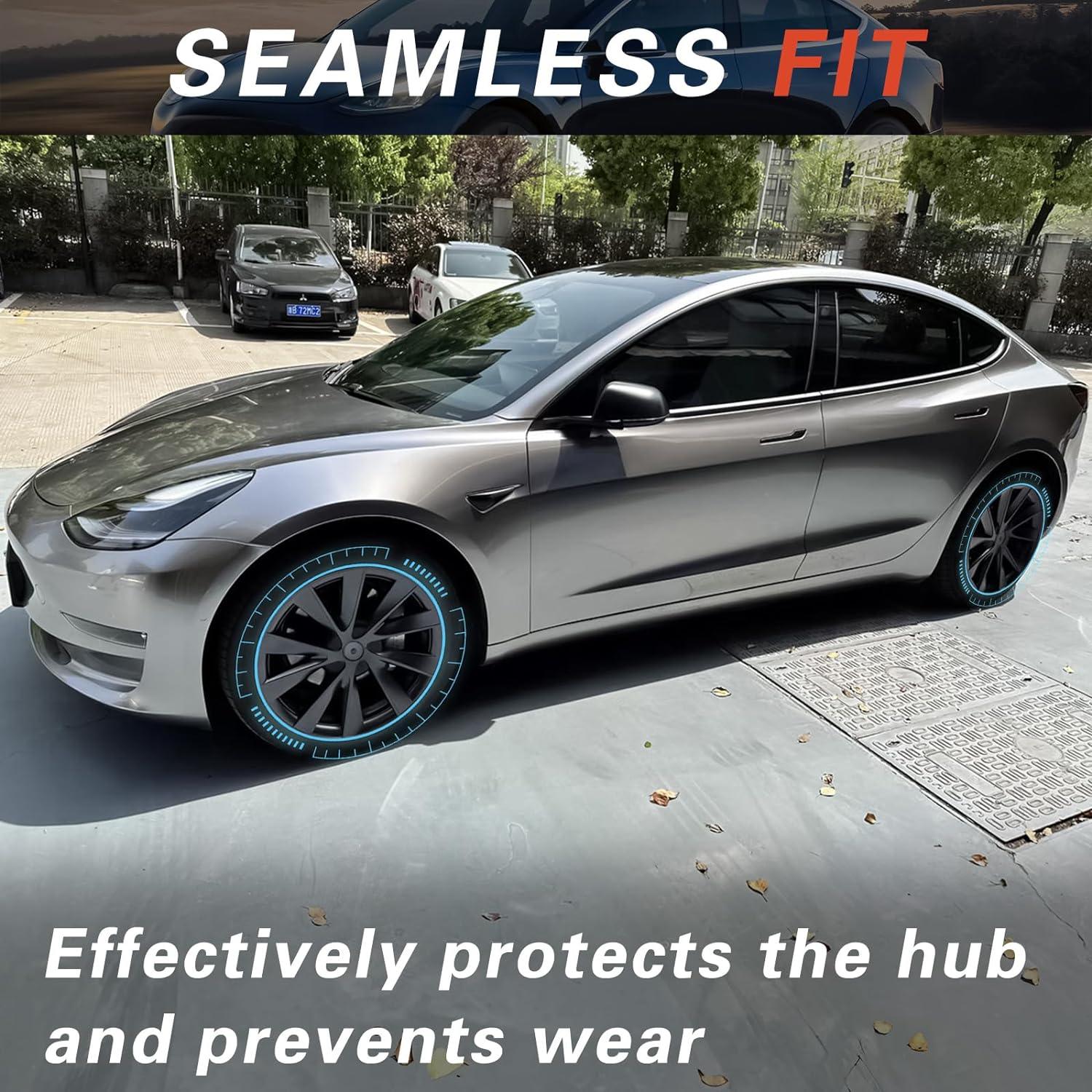 18‘’ Thunder Wheel Covers Matte Black for Model 3