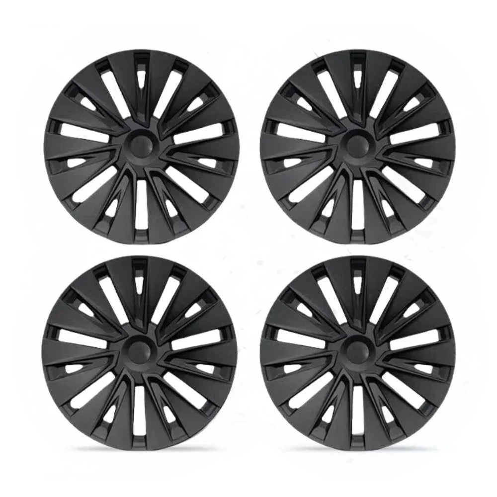 19‘’ Bladed Wheel Covers Matt Black For Model Y - TESDADDY
