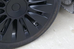 19‘’ Helios Wheel Covers Matt Black For Model Y - TESDADDY