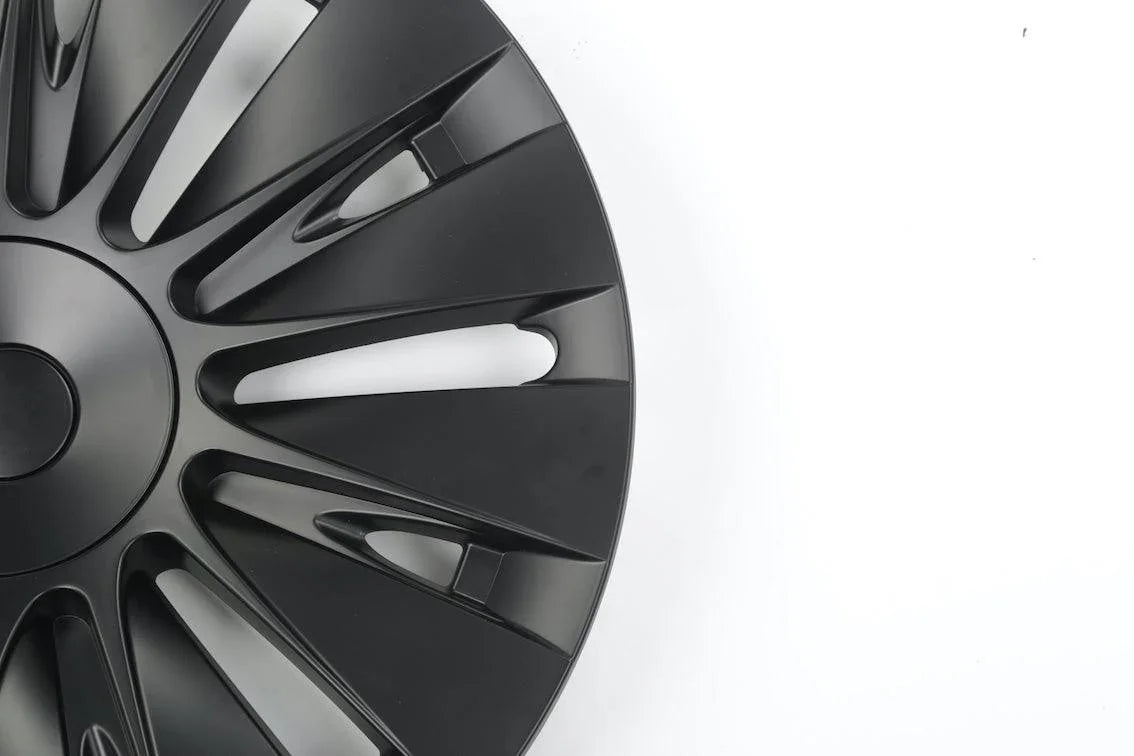 19‘’ Helios Wheel Covers Matt Black For Model Y - TESDADDY