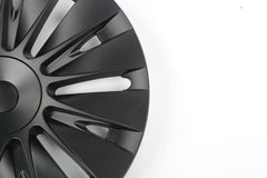 19‘’ Helios Wheel Covers Matt Black For Model Y - TESDADDY