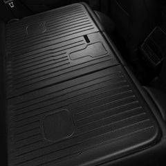 TPE rear seat back protector mats installed in Model Y 2025–2026