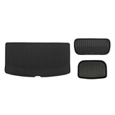 Top view of Tesla Model Y L liners bundle including front boot liner, boot liner and lower boot liner