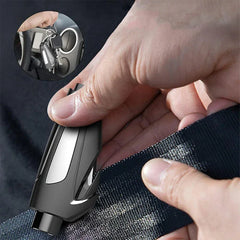 Activating the 3-in-1 car safety hammer with one hand