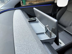 Dashboard screen rear storage tray creating additional space for small everyday items