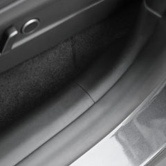 Close-up of the installed door sill protector