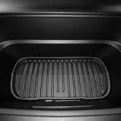 Top view of front boot mat fitted in Tesla Model Y L