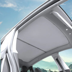 Glass roof sunshade fitted to the panoramic roof of Model Y (2025–2026)