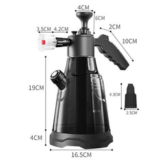 Dimensions of the handheld car wash foam sprayer