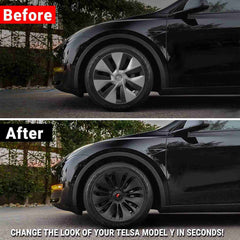 19‘’ Gemini Wheel Covers Matt Black for Model Y(2022-2024)