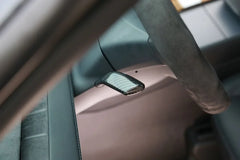 Side view of the moulded stalk cover fitted to the steering column stalk
