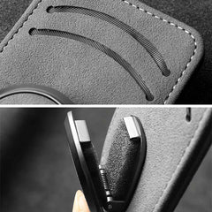 Clip design on the back of the multi-functional car glasses holder