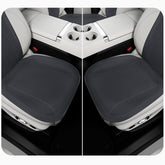 Black Nappa leather seat cushion and backrest set installed on the front seats