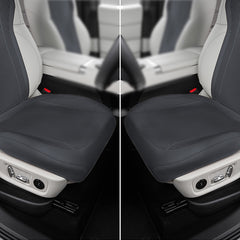 Black Nappa leather seat cushion and backrest set installed on the front seats