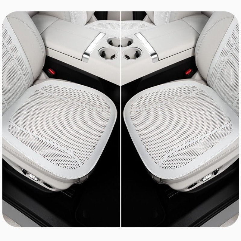Front seat cushion and backrest set for vehicle seats