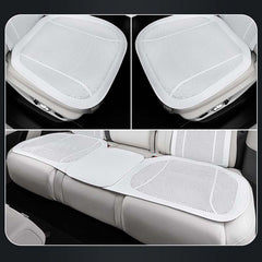 White Nappa leather seat cushion installed on the rear seats