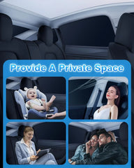 Privacy curtains protecting passengers and belongings from outside view