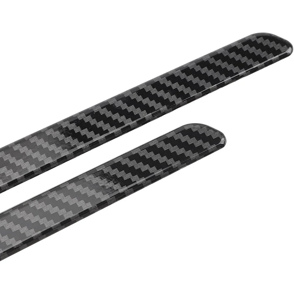 Close-up of the genuine carbon fibre weave on the door handle wrap cover
