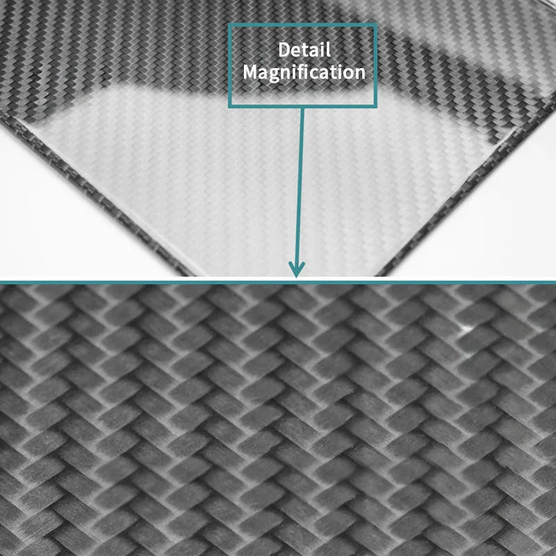 Close-up of the genuine dry carbon fibre weave on the centre console storage lid cover