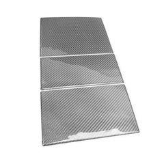 Three-piece real dry carbon fibre centre console storage lid cover trim