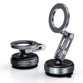 Rotatable magnetic dash phone holder with a vacuum suction base