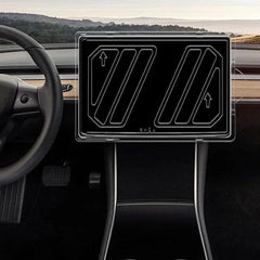 Tempered glass screen protector providing a clean factory-style dashboard finish
