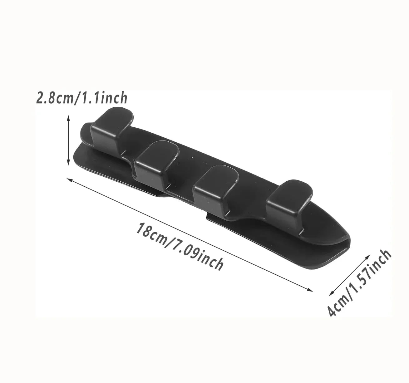 Dimensions of the ABS front seat back hook for Model 3 and Model Y