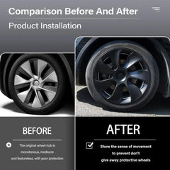 19‘’ Turbine Wheel Covers Matte Black for Model Y - TESDADDY