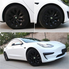 18‘’ Turbine Wheel Covers Matte Black for Model 3 - TESDADDY