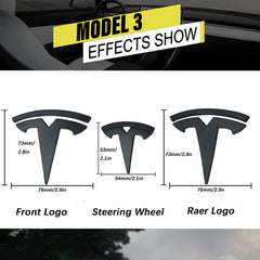 T Badge Covers For Model 3 - TESDADDY