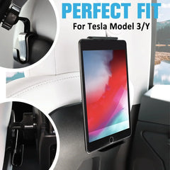 Tablet holder securely installed on the Model 3 and Model Y headrest