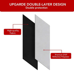 Double-layer windscreen sunshade for enhanced heat insulation and UV protection