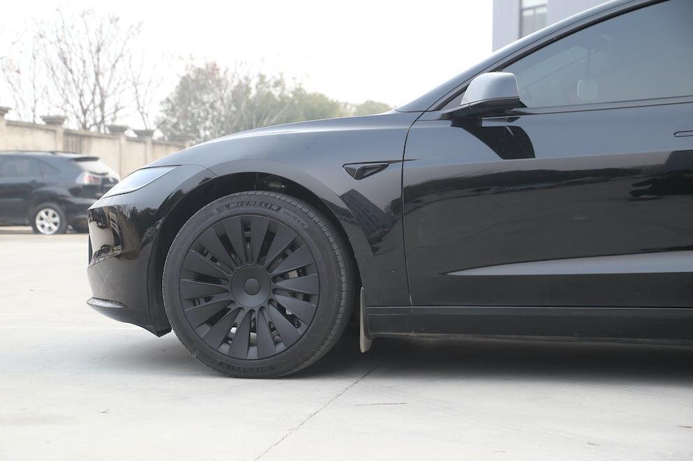 18‘’ Helios Wheel Covers Matte Black for Model 3 (2024 Highland) - TESDADDY