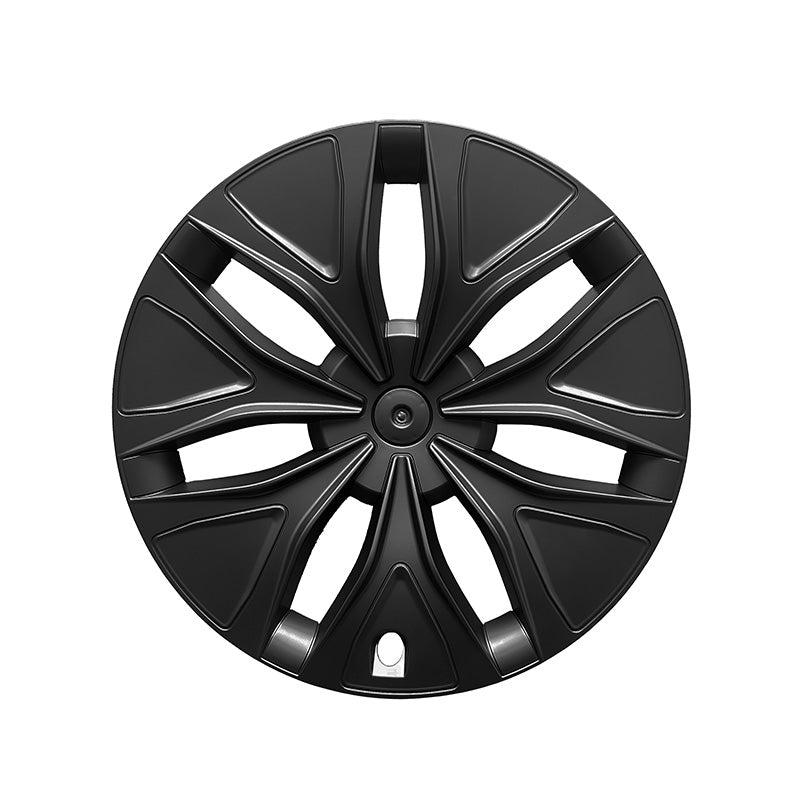 Single 19-inch matt black aero wheel cover for Model Y L