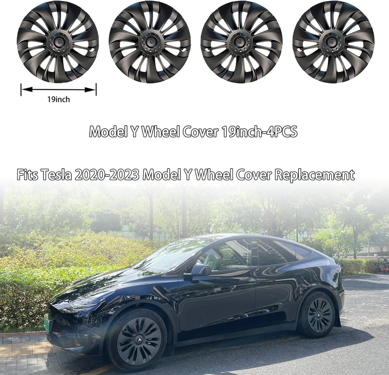 19‘’ Cyclone Wheel Covers For Model Y