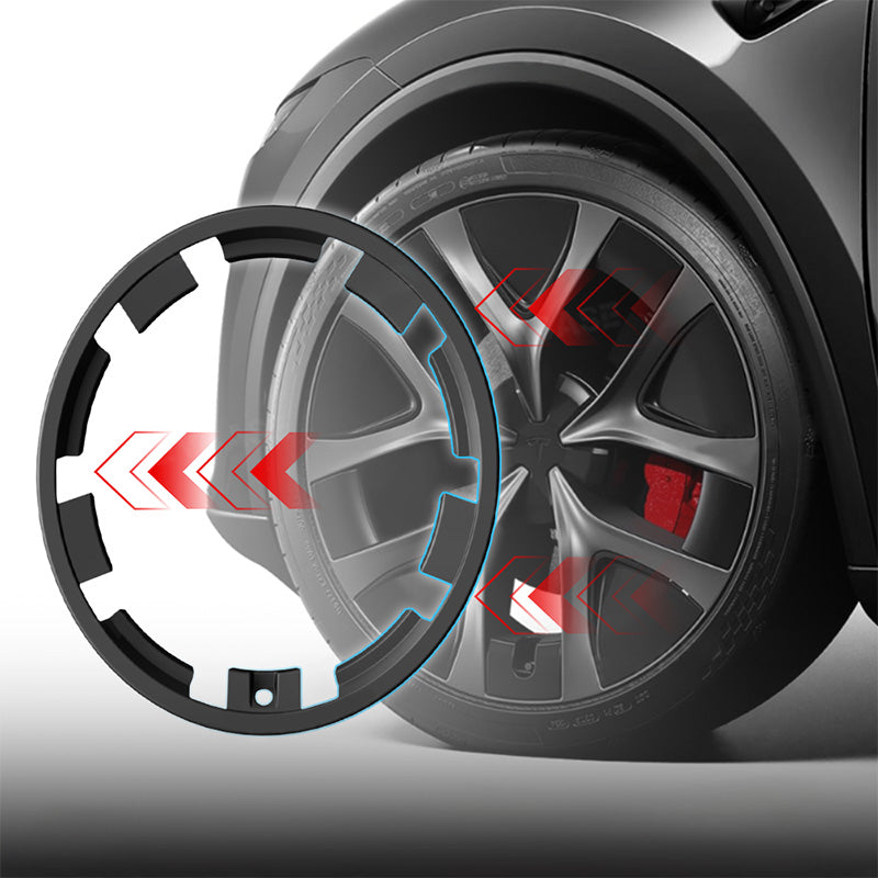 Close-up of the installed 21-inch Performance induction wheel protector
