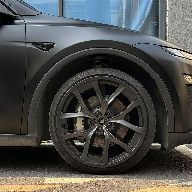 Model Y fitted with 21-inch Performance induction wheel protectors