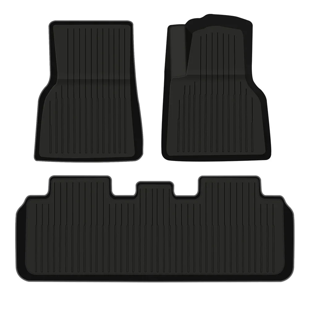 Complete 3D all-weather TPE floor mats set for Model Y (2025–2026)