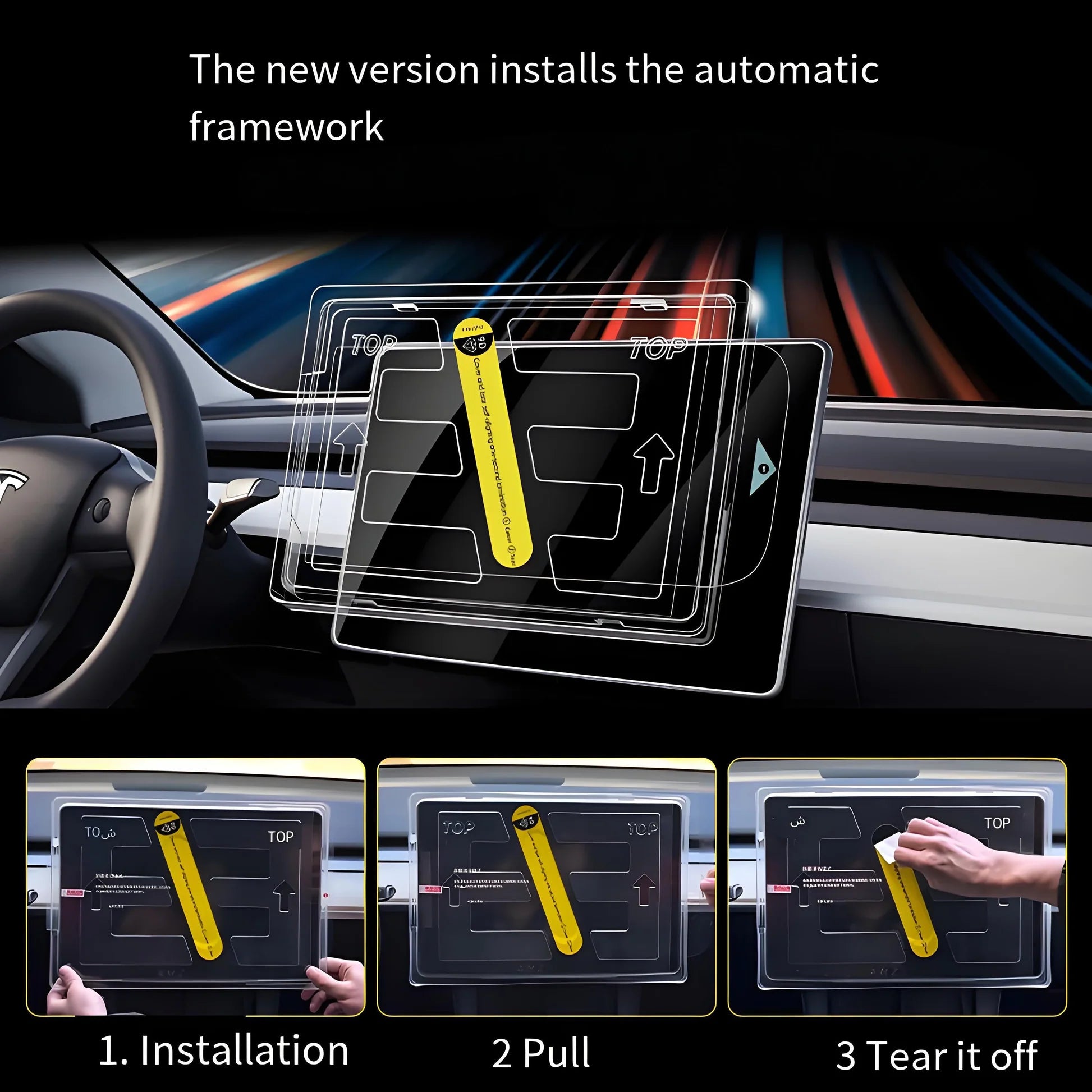 Tempered Glass Screen Protector For Model 3(2024-2025)/Model Y(2025 Juniper)