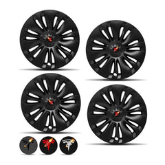 19‘’ Gemini Wheel Covers Matt Black for Model Y - TESDADDY