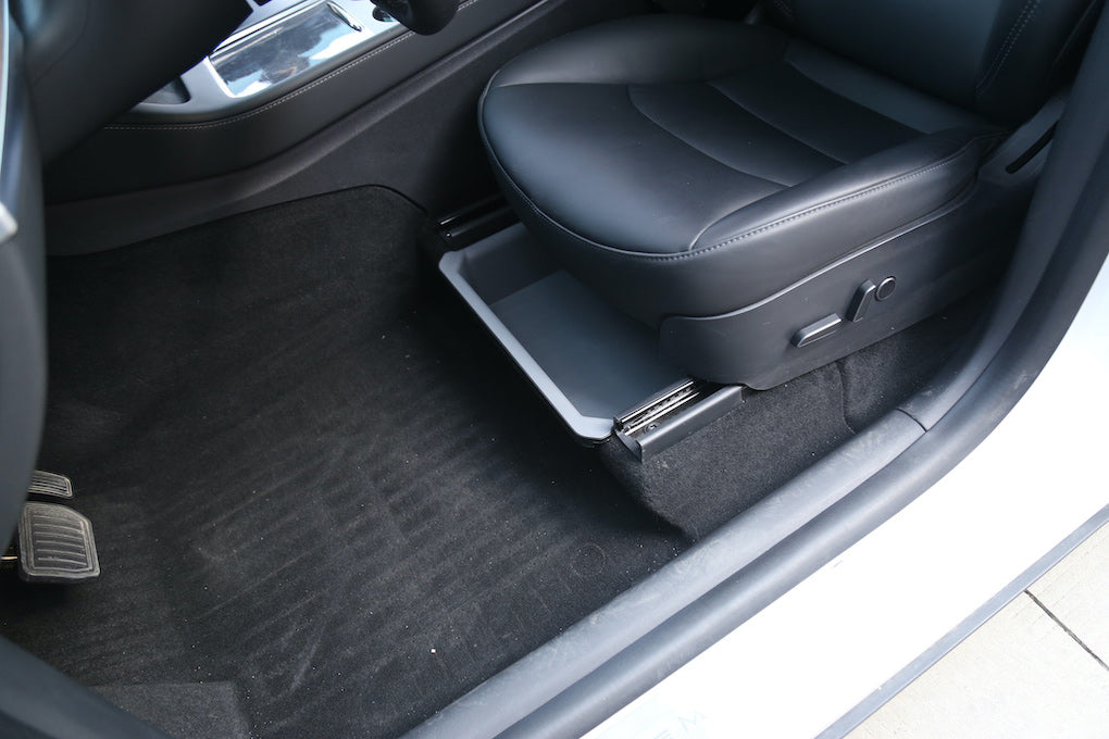 Under Seat Lined Tray For Model Y - TESDADDY