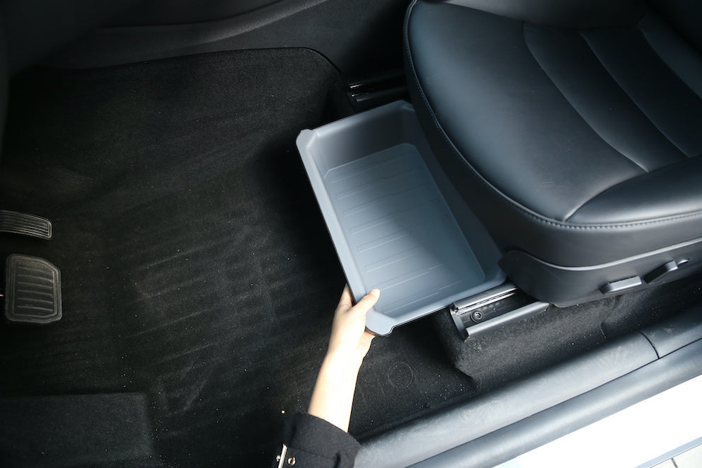 Under Seat Lined Tray For Model Y - TESDADDY