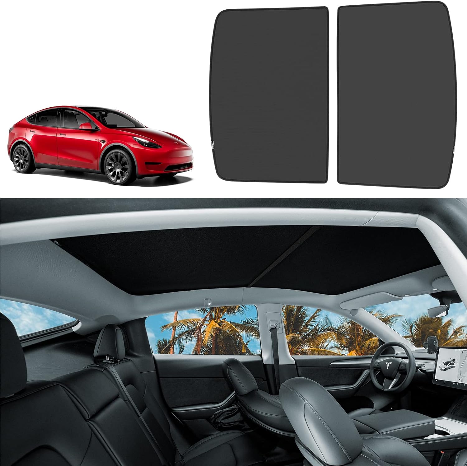 Glass Roof Sunshade for Model Y - TESDADDY