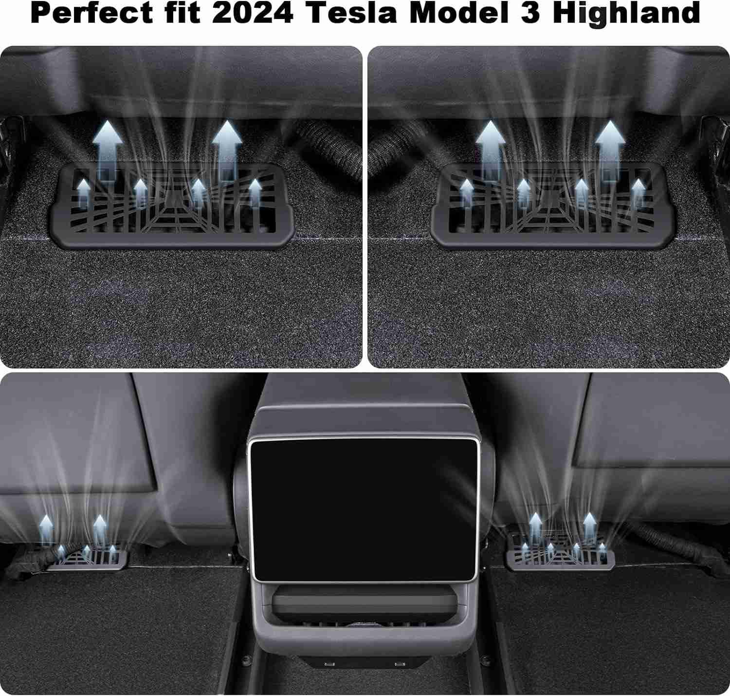 Under Seat Air Vent Grilles  For Model 3 (2024)